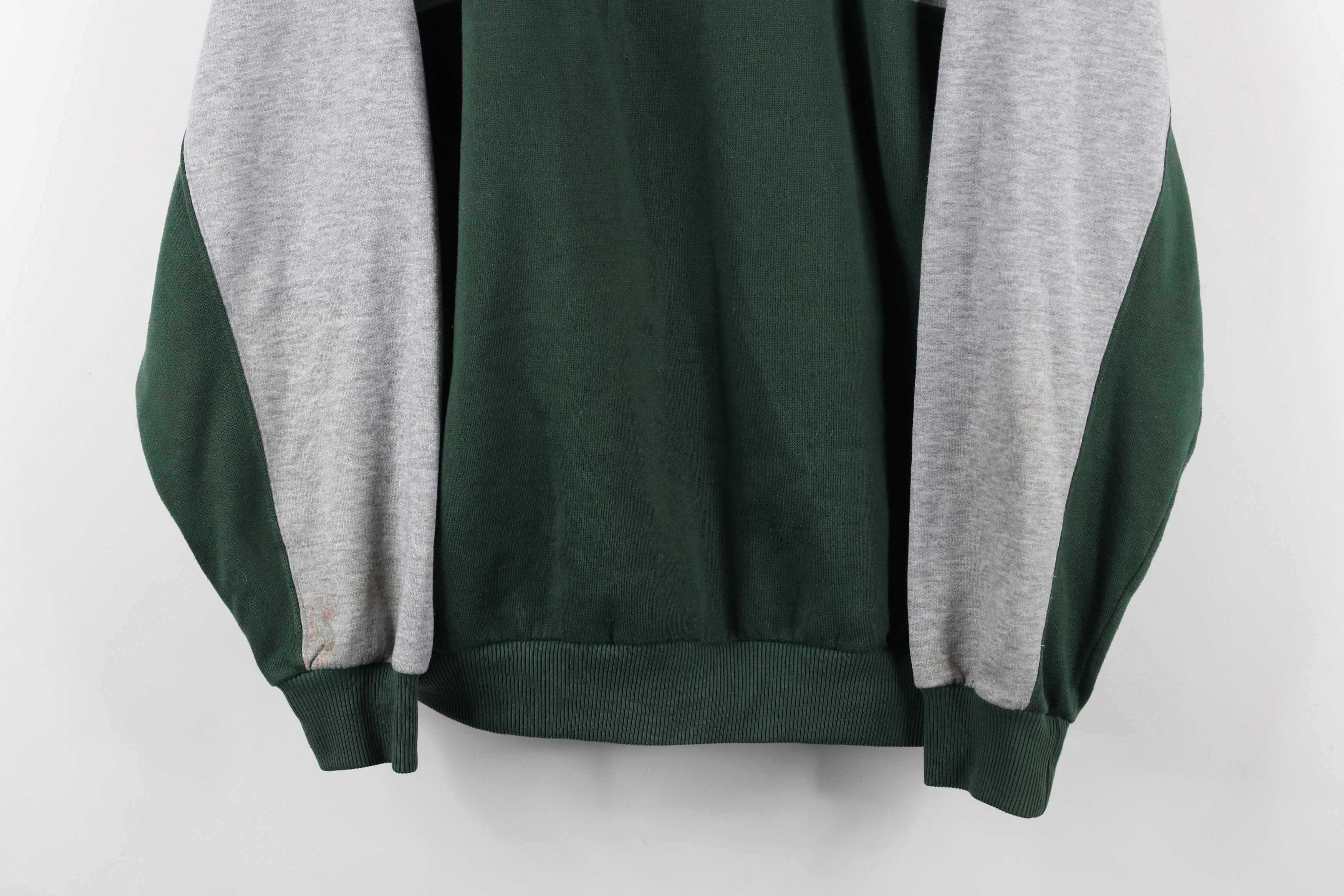 Vintage Vintage 90s Streetwear Block Half Zip Pullover Sweatshirt Size US XXL / EU 58 / 5 - 3 Thumbnail