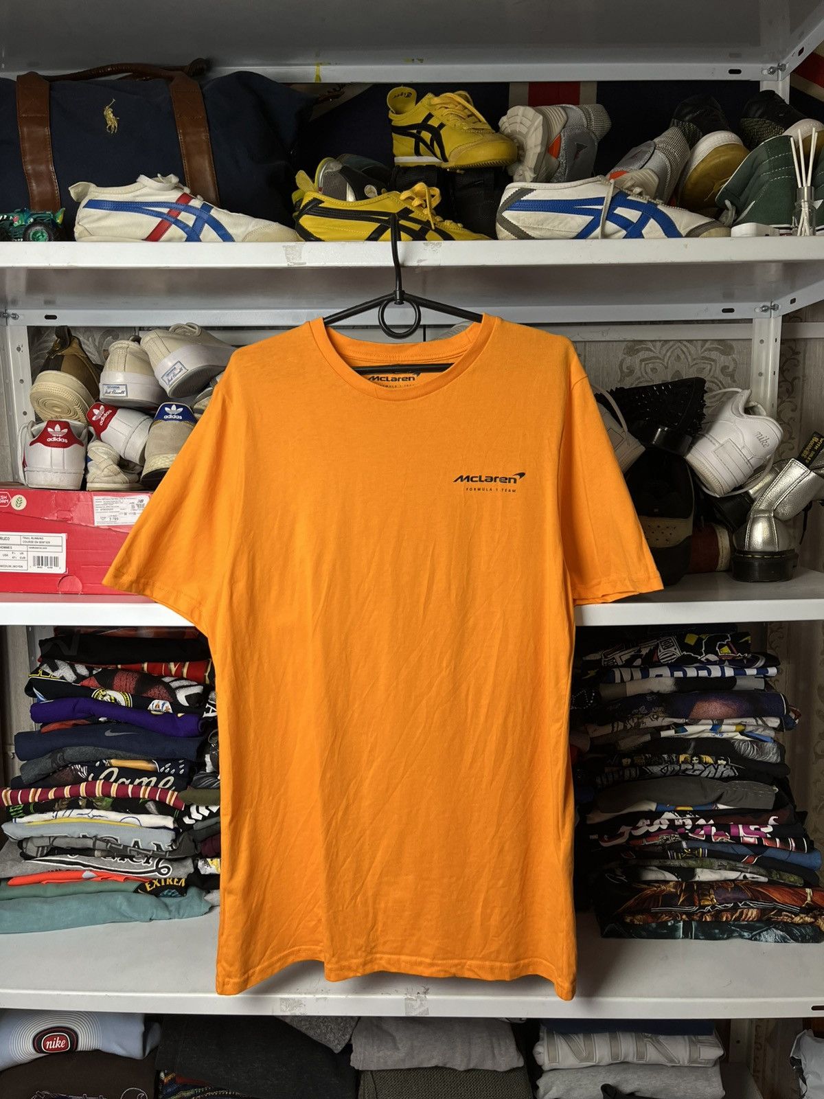 Vintage Mclaren big logo Orange t-shirt tee 90s racing moto rare Size US M / EU 48-50 / 2 - 19 Thumbnail