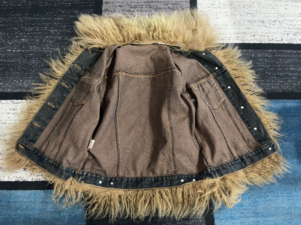 Japanese Brand Vintage Unbrand Faux Fur Collar Denim Jacket Size L / US 10 / IT 46 - 14 Thumbnail
