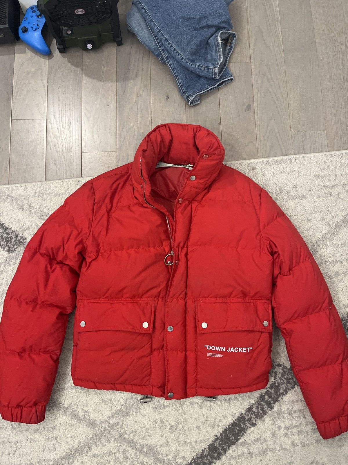 image of Off White Jacket in Red, Men's (Size XS)