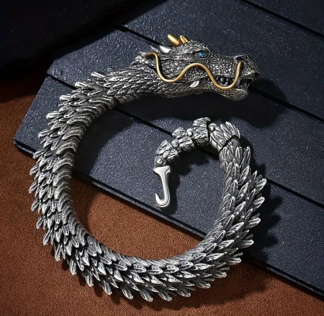 Jewelry Bendable Dragon Metal Bracelet Size ONE SIZE - 3 Thumbnail