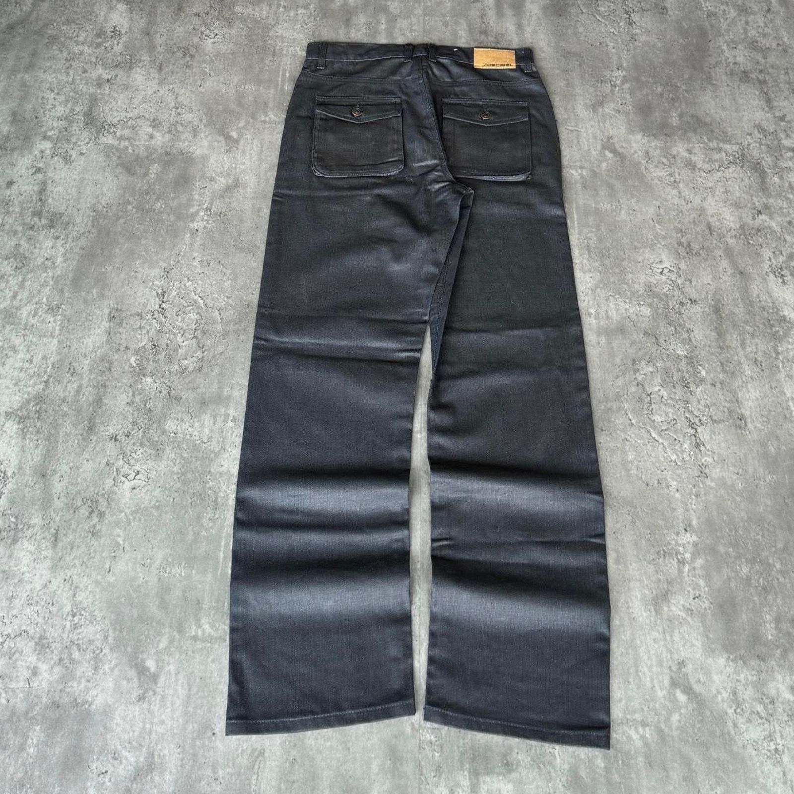 Decibel × Japanese Brand × Vintage Vintage Y2K Decibel Grunge Opium Starched Cargo Tech Jeans Size US 32 / EU 48 - 2 Thumbnail