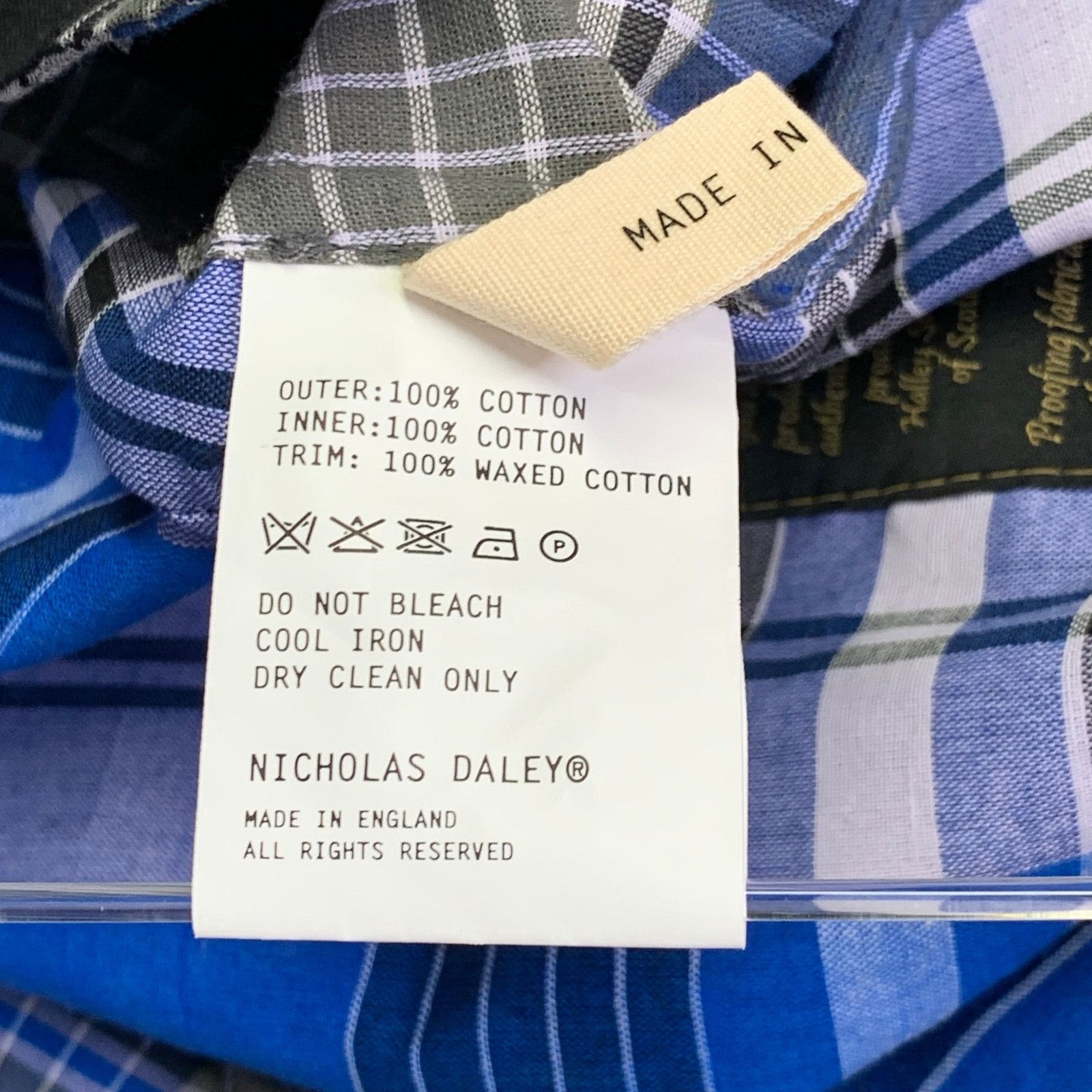 Nicholas Daley M Blue Brown Plaid Cotton Side Ties Shirt Jacket Size US M / EU 48-50 / 2 - 9 Thumbnail