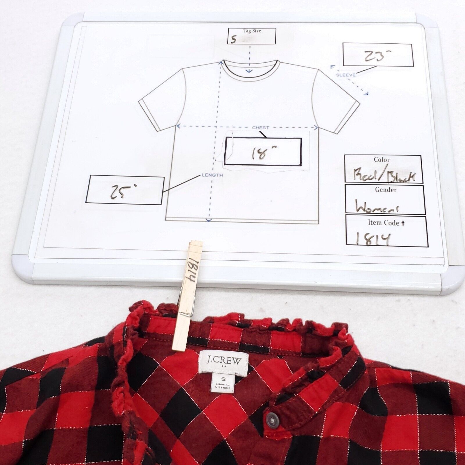 J.Crew JCrew Casual Button Up Shirt Womens Size Small S Red Black Size S / US 4 / IT 40 - 8 Thumbnail