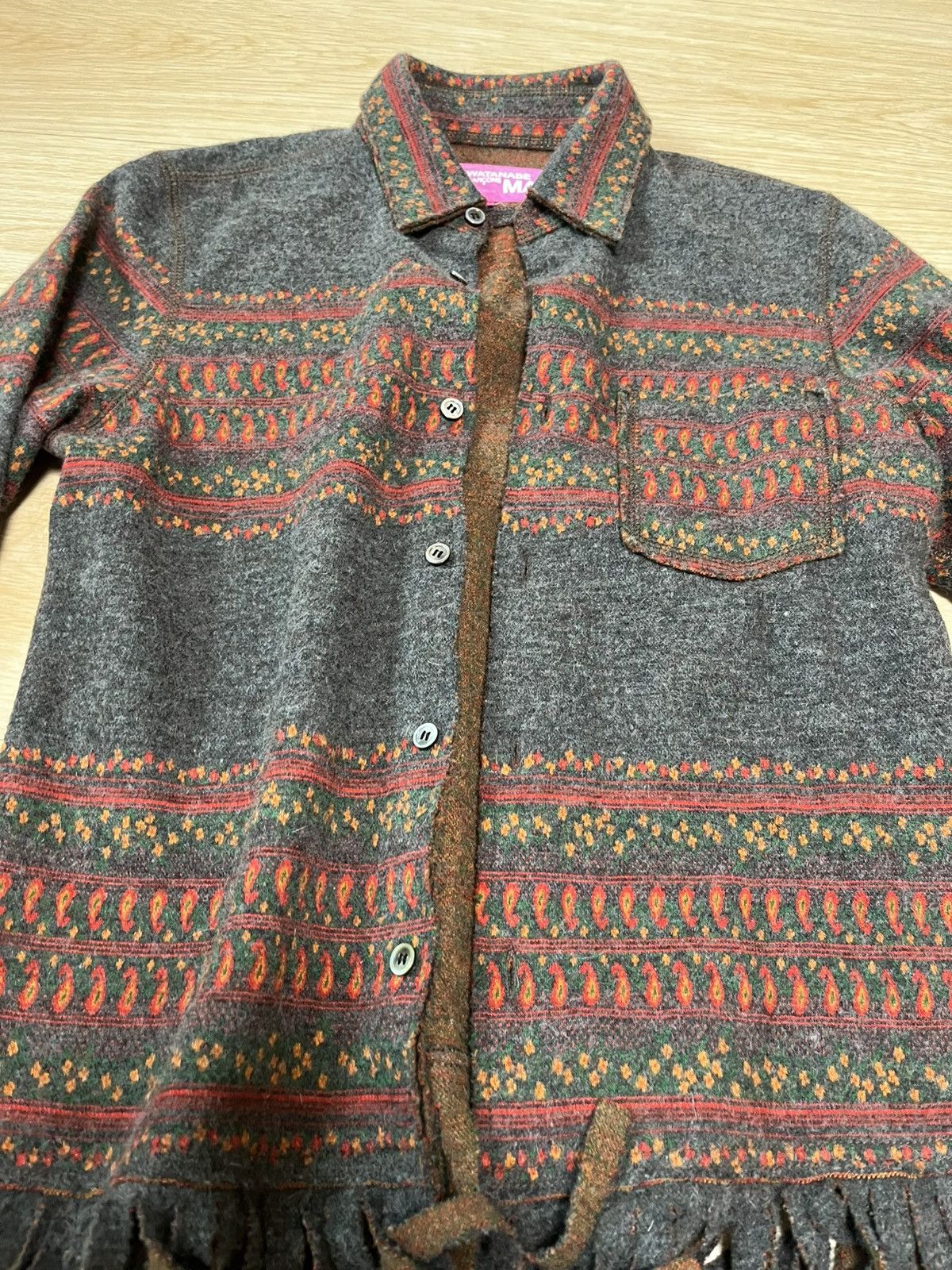Junya Watanabe S Junya watatanabe man fringe wool knit jacket Size US L / EU 52-54 / 3 - 3 Thumbnail