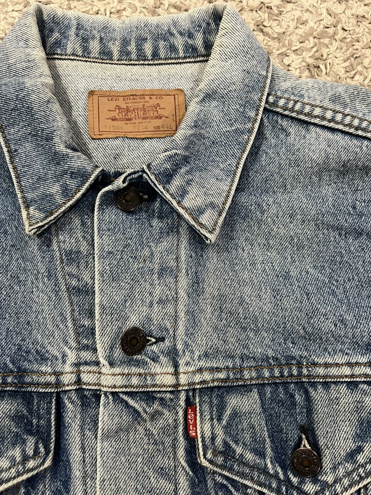 Levi's SALE‼️🔥LEVI’S 71506 USA TRUCKER 90s #527 Size US L / EU 52-54 / 3 - 4 Thumbnail