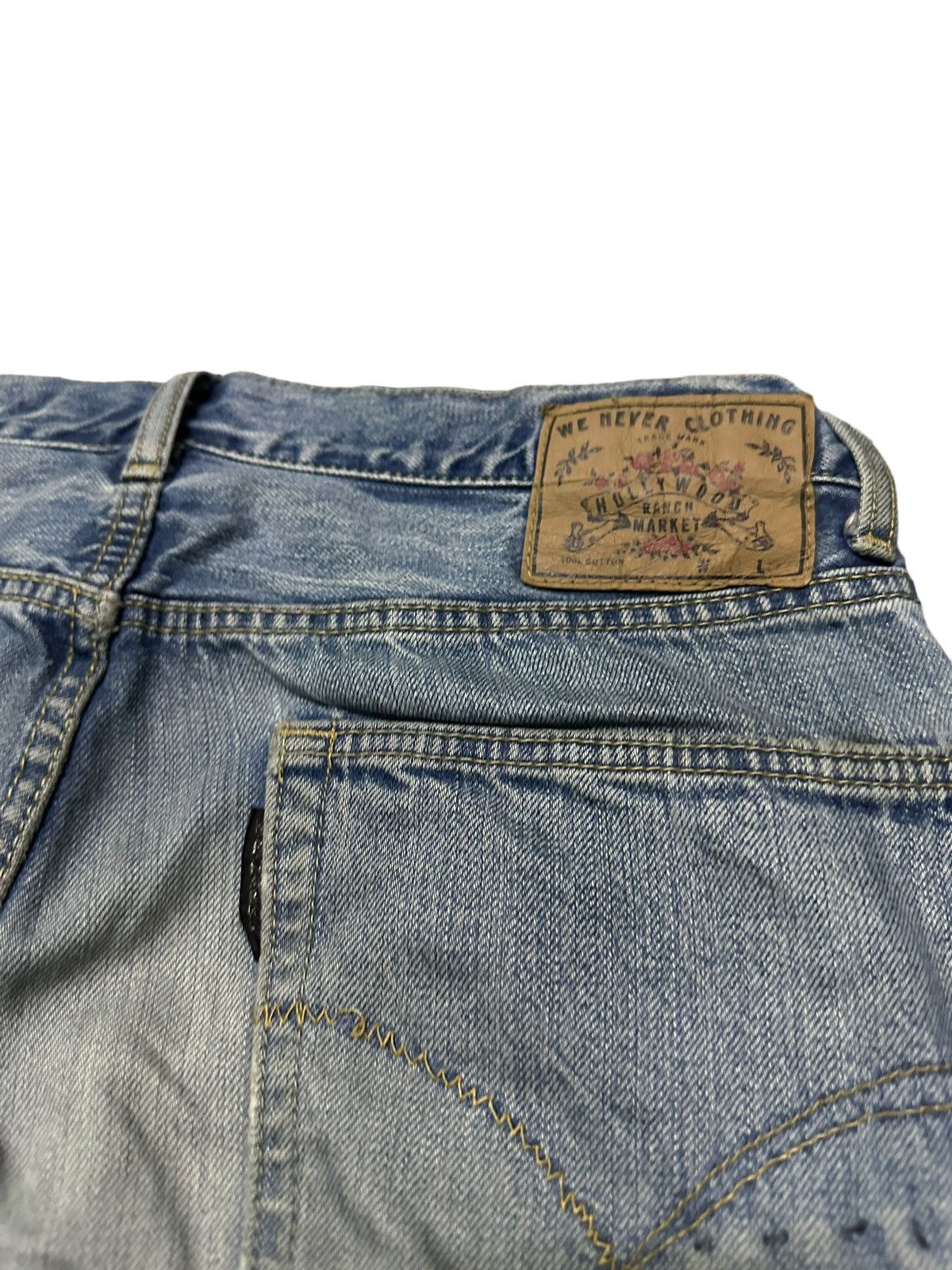 Blue Blue Japan H.R market blue blue sashiko boro blue denim jeans Size US 32 / EU 48 - 8 Thumbnail