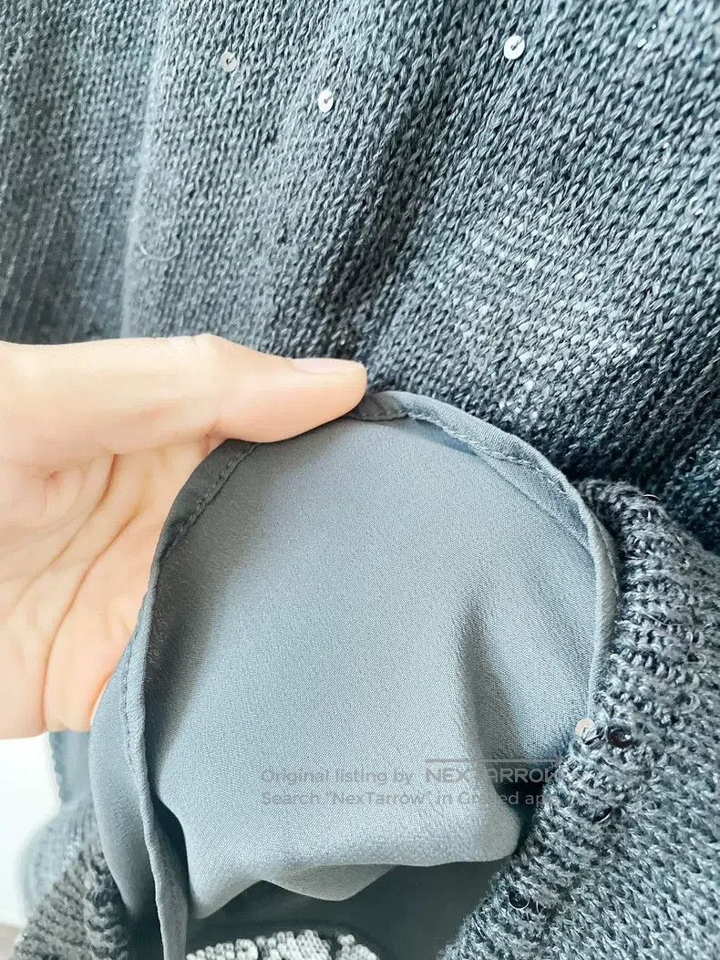 Brunello Cucinelli Brunello Cucinelli size M Black fully sequined linen silk e Size 28" / US 6 / IT 42 - 5 Thumbnail