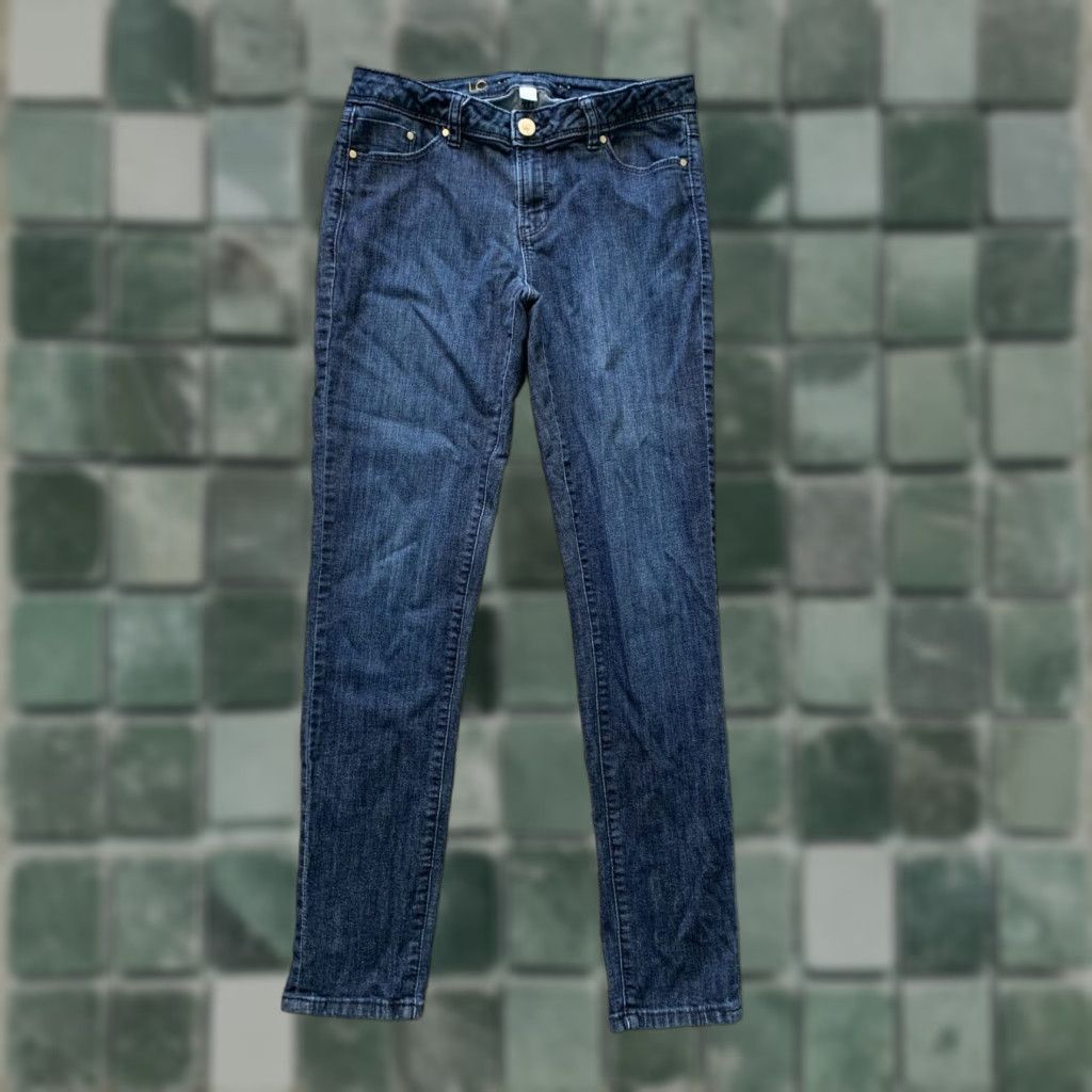 Vintage LC Lauren Conrad Blue Jeans Denim Womens Size 6 dark Blue Slim Skinny Regular Zip Mens? Size 28" / US 6 / IT 42 - 1 Thumbnail