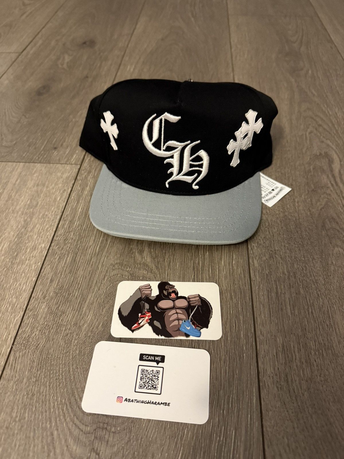 Chrome Hearts Chrome Hearts Cross Patch Hat Black Grey Size ONE SIZE - 2 Thumbnail