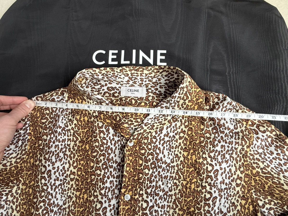 Celine $1.2k 🤑 SS23 Celine leopard Hawaiian shirt Hedi 40 38 ss Size US L / EU 52-54 / 3 - 9 Thumbnail