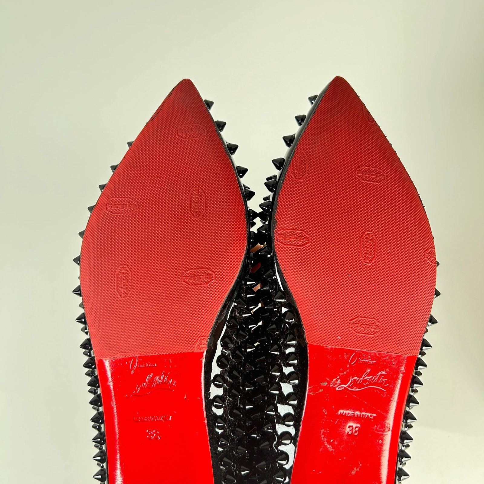 Christian Louboutin Christian Louboutin Black Patent Studded Flats Size 38 Size US 8 / IT 38 - 9 Thumbnail