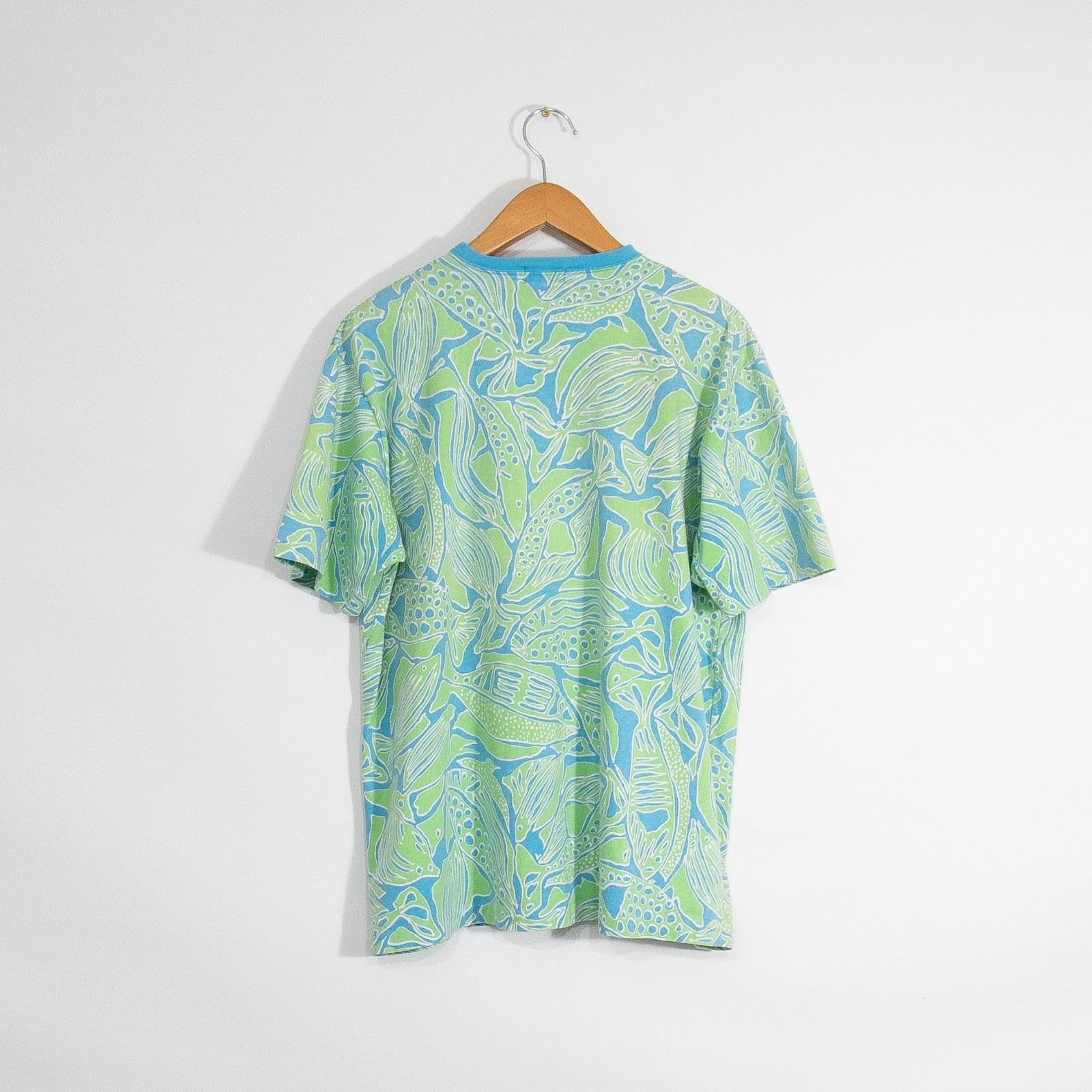 J.Crew Vintage 90s J.Crew Fish Floral Print Tee L - Single Stitch Size US L / EU 52-54 / 3 - 5 Thumbnail