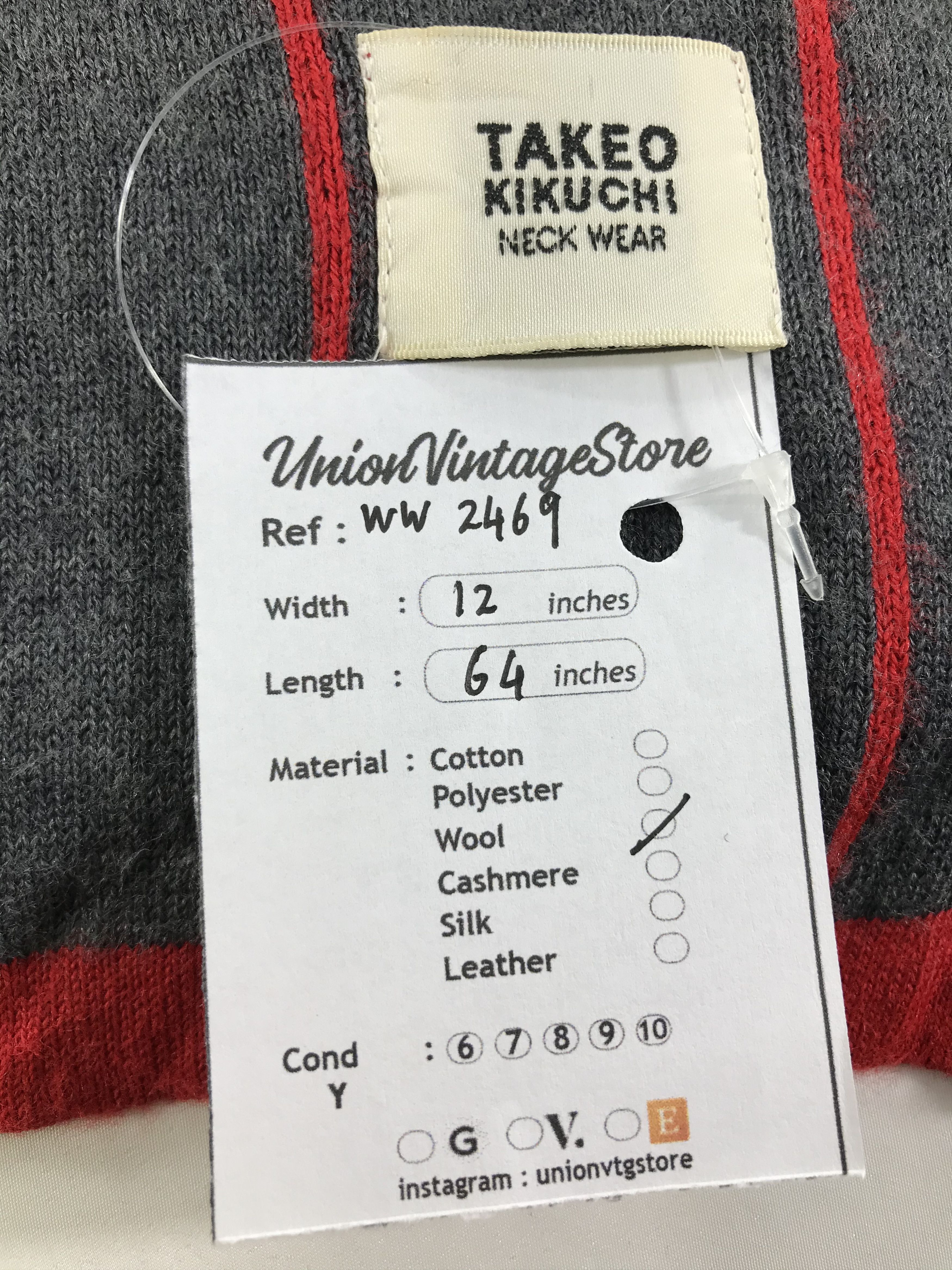 Takeo Kikuchi × Vintage Takeo Kikuchi Scarf / Muffler / Neckwear - WW2469 Size ONE SIZE - 4 Thumbnail