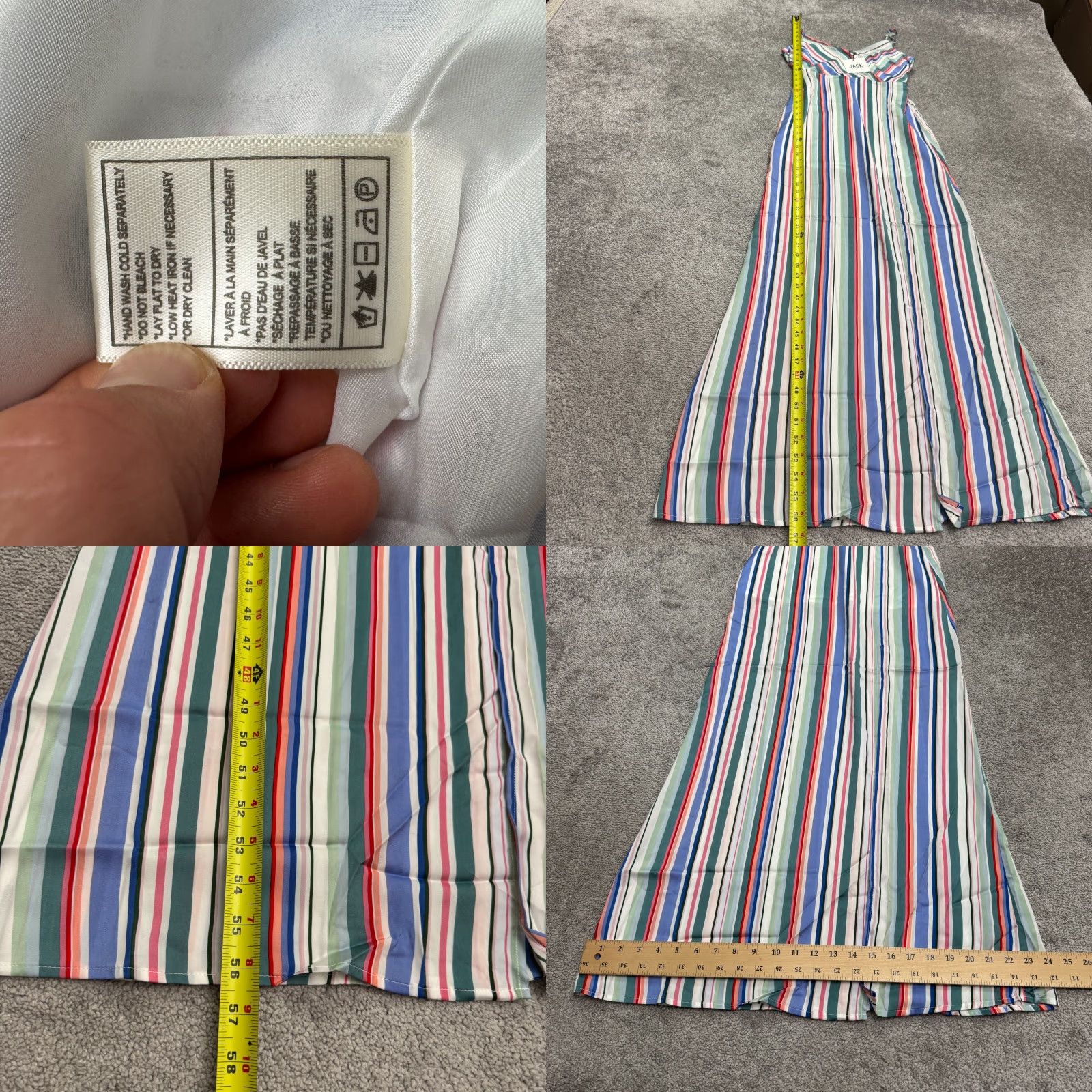 BB Dakota BB Dakota Jack By Maxi Dress Women XS Colorful Multicolor Striped Slit NWT Size XS / US 0-2 / IT 36-38 - 9 Thumbnail