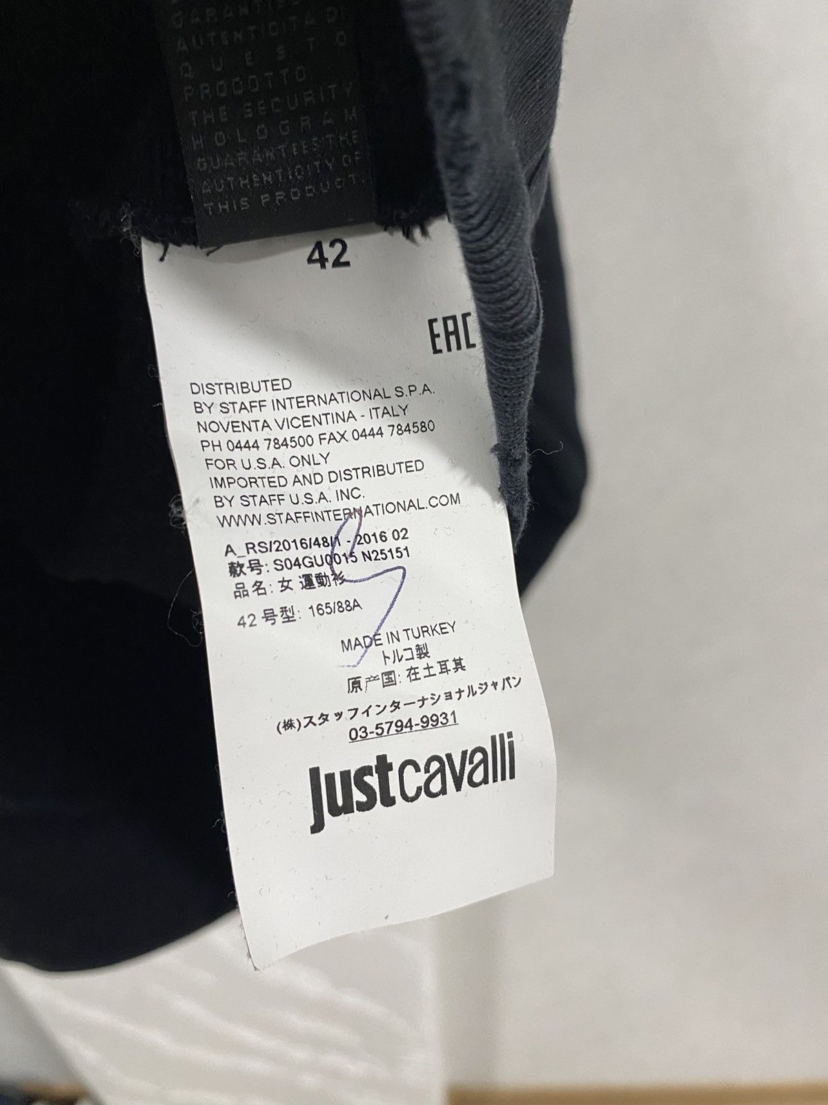 Just Cavalli Just Cavalli Black Distressed Sweatshirt Size: S (Oversized) Size US S / EU 44-46 / 1 - 8 Thumbnail