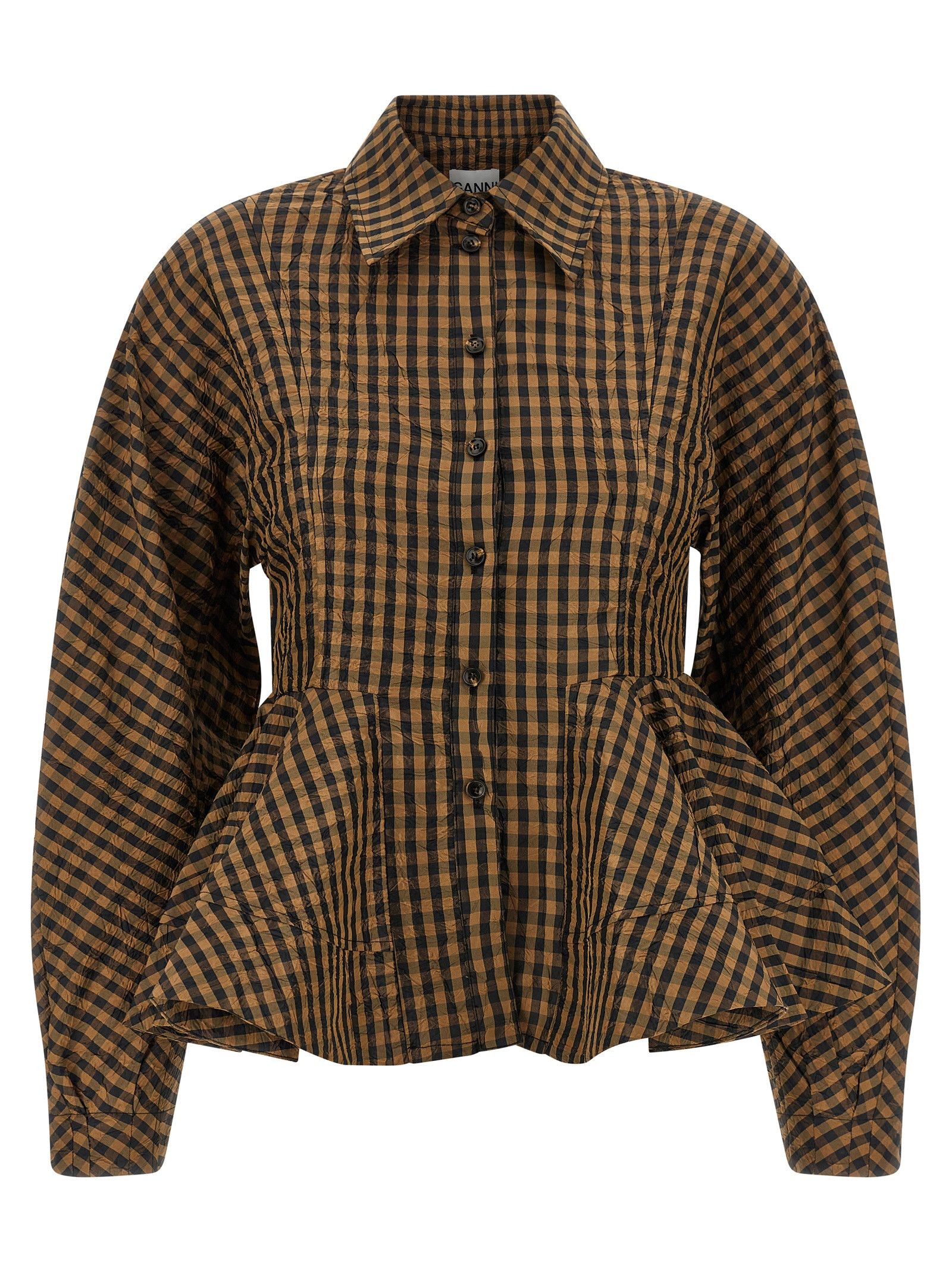 Ganni 'Crinckled Taffetà' Blouse Size S / US 4 / IT 40 - 1 Thumbnail