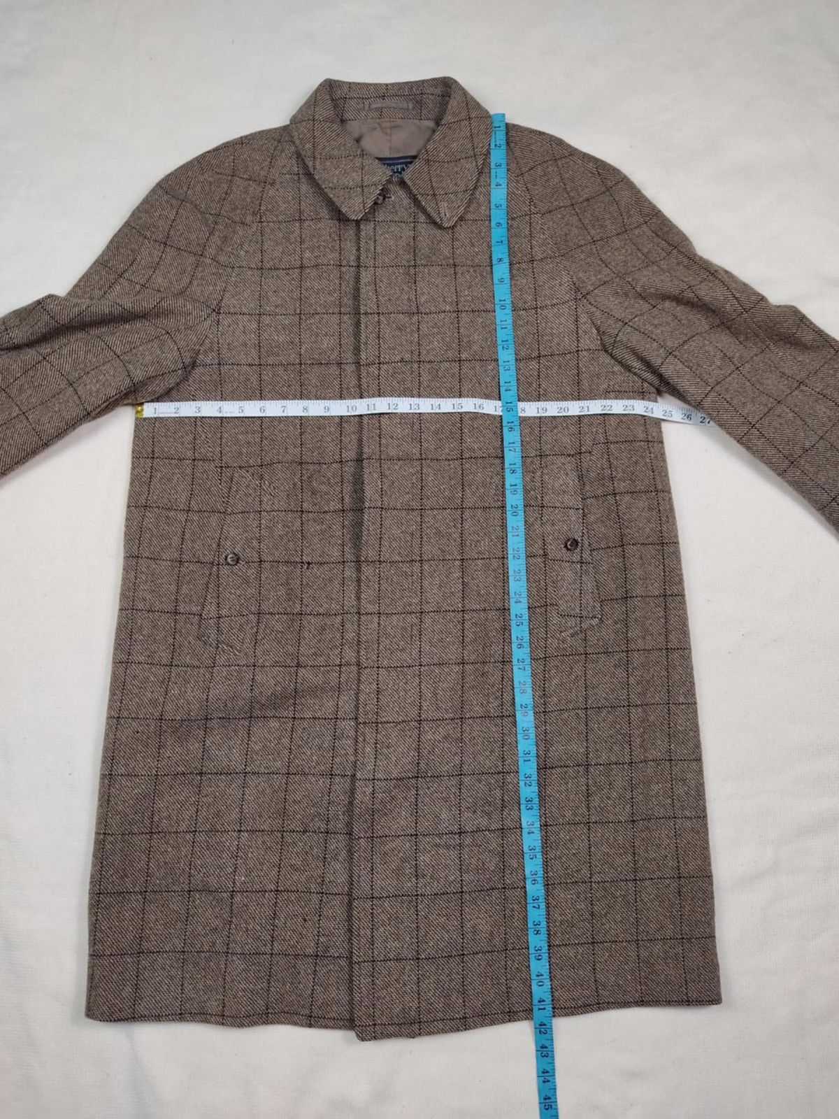 Burberry Vintage 80s BURBERRYS Nova Check Wool Trench Coat Size US XL / EU 56 / 4 - 9 Thumbnail