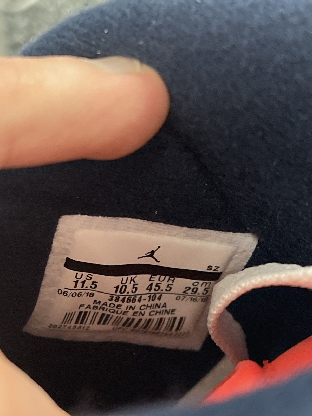 Jordan Brand Size 11.5 - Air Jordan 6 Retro “Tinker” Infrared 384664-104 Size US 11.5 / EU 44-45 - 11 Thumbnail