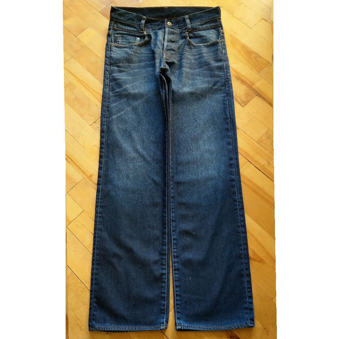 G-Star Flared Raw Denim Stacked Pants Skinny Baggy Alt Neo Goth 31 Size US 31 - 18 Thumbnail