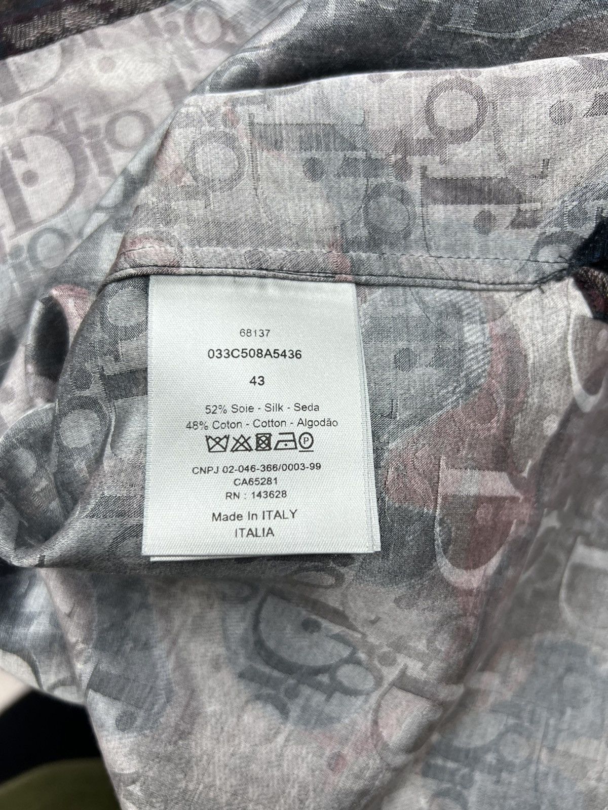 Dior Dior Burgundy Monogram Flannel Tee Size US L / EU 52-54 / 3 - 7 Thumbnail
