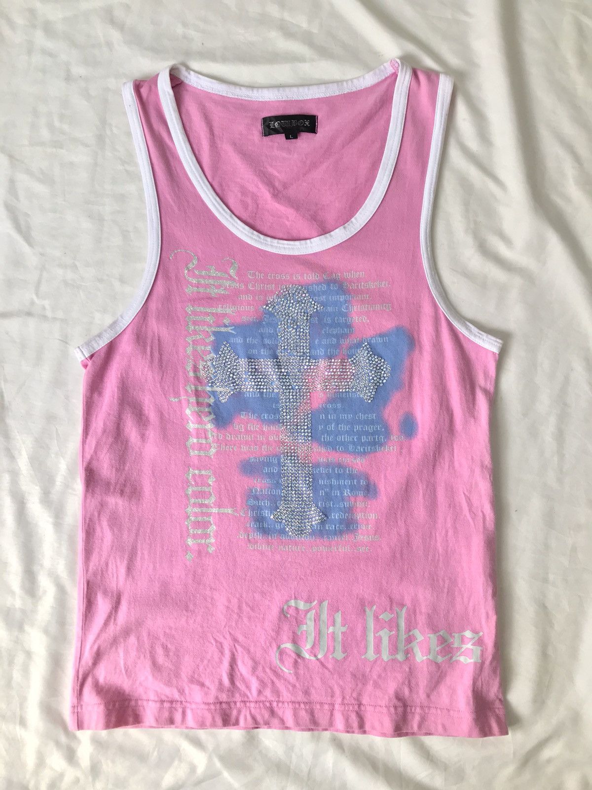 90s Chrome Hearts 敷ける Rhinestone Camisole