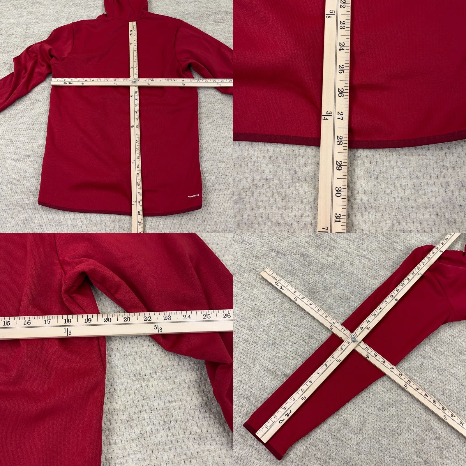 Adidas Adidas Hoodie Men M Red Sweatshirt Pullover Logo Graphic Print Street Urban Classic Sports Size US M / EU 48-50 / 2 - 8 Thumbnail