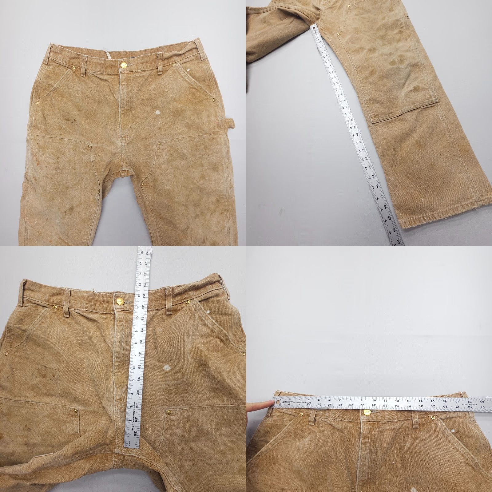 Carhartt VINTAGE Carhartt Pants Carhartt B01 BRN Canvas Carpenter 38x30 Regular Brown Mens Cotton 5-Pocket Workwear USA Size US 38 / EU 54 - 8 Thumbnail