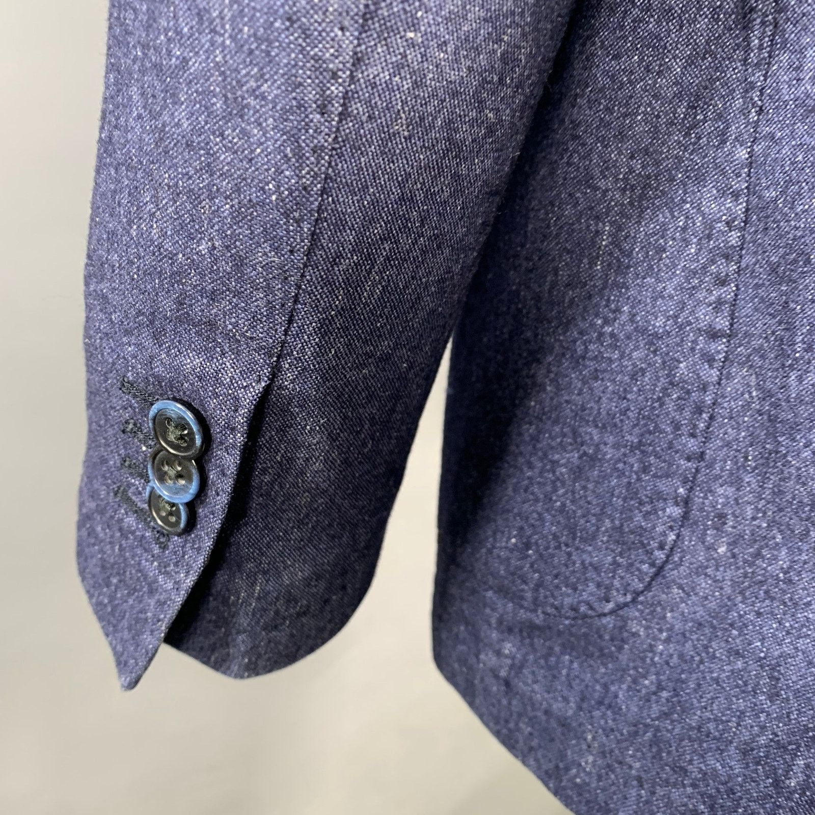 L.B.M. 1911 Size 40 Blue Wool Blend Single Breasted Sport Coat Size 40R - 4 Thumbnail