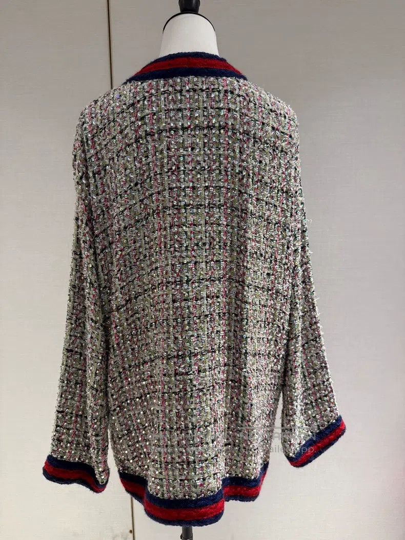 Gucci Gucci Knitted cardigan with diamonds coat Size XS / US 0-2 / IT 36-38 - 2 Thumbnail