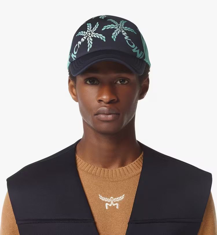 MCM o1mt1gz0426 Size: OS / Mesh Hat / Cap in Palm Neoprene Blue Size ONE SIZE - 2 Thumbnail