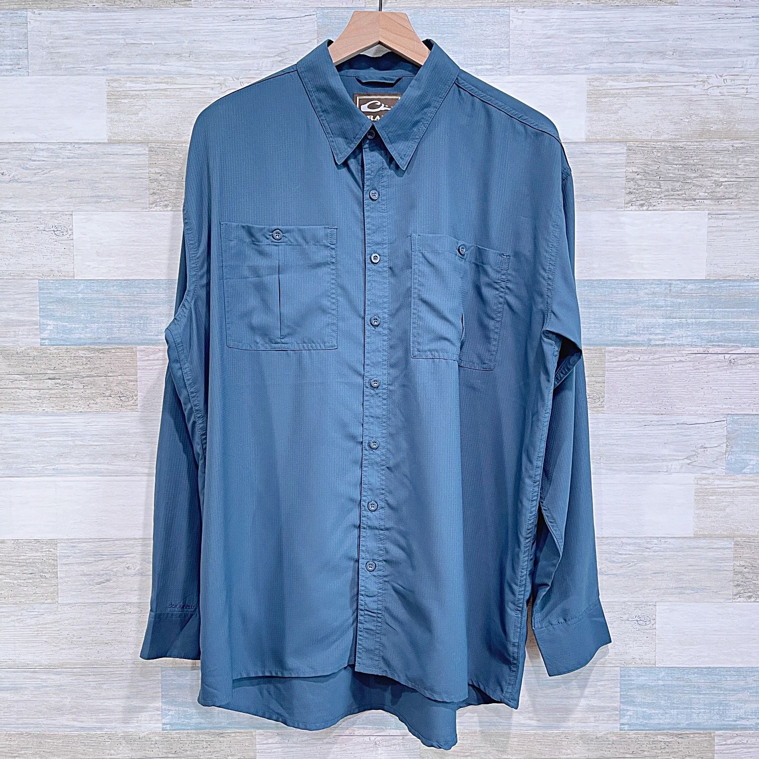 Drake Drake Performance Fishing Shirt Blue Long Sleeve Mens Medium Size US M / EU 48-50 / 2 - 1 Thumbnail