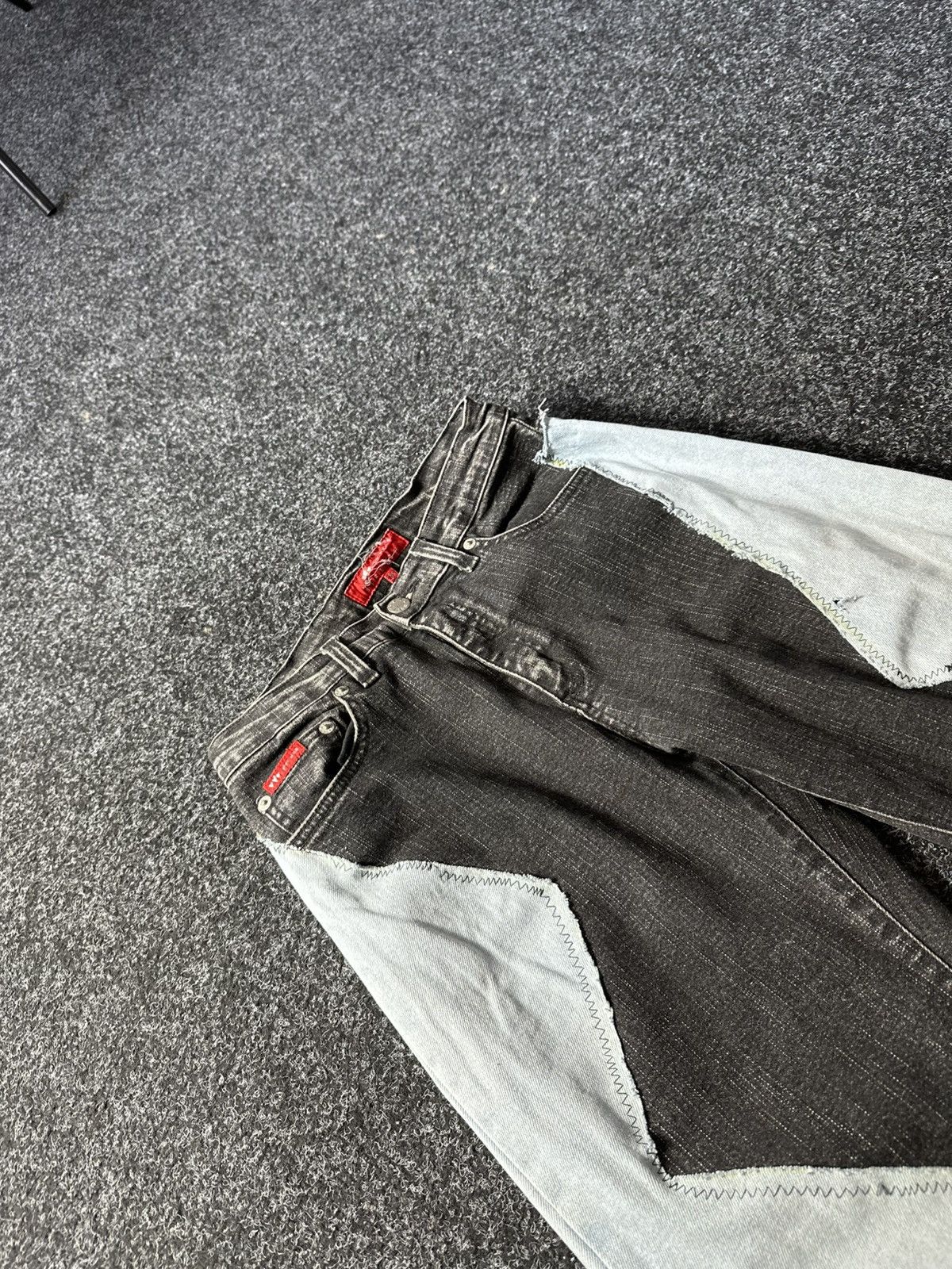 If Six Was Nine 🚨GRAIL CUSTOM DENIM JEANS 2in1 ULTRA BAGGY Y2K JAPANESE STYL Size US 30 / EU 46 - 7 Thumbnail