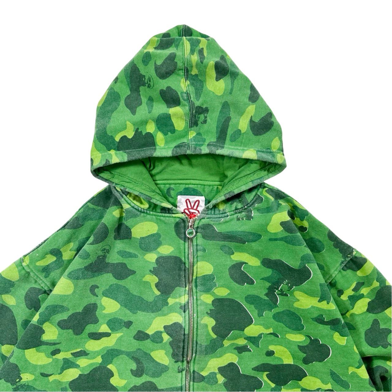 Vintage Vintage 00s Rare Y2K Biggie Smalls Tupac Camo Heavy Zip Up Size US XXL / EU 58 / 5 - 2 Thumbnail