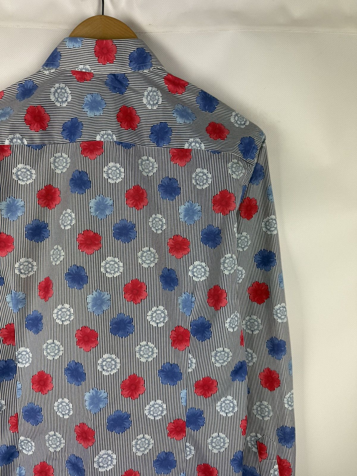 Eton Eton Long Sleeve Striped Floral Pattern Button Up Shirt Size US S / EU 44-46 / 1 - 18 Thumbnail