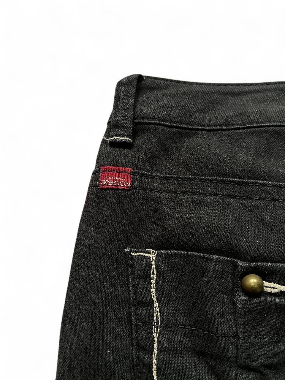 Tornado Mart Flare Jeans LaLa Sasson Embroided black slack jeans bootcut Size US 28 / EU 44 - 9 Thumbnail