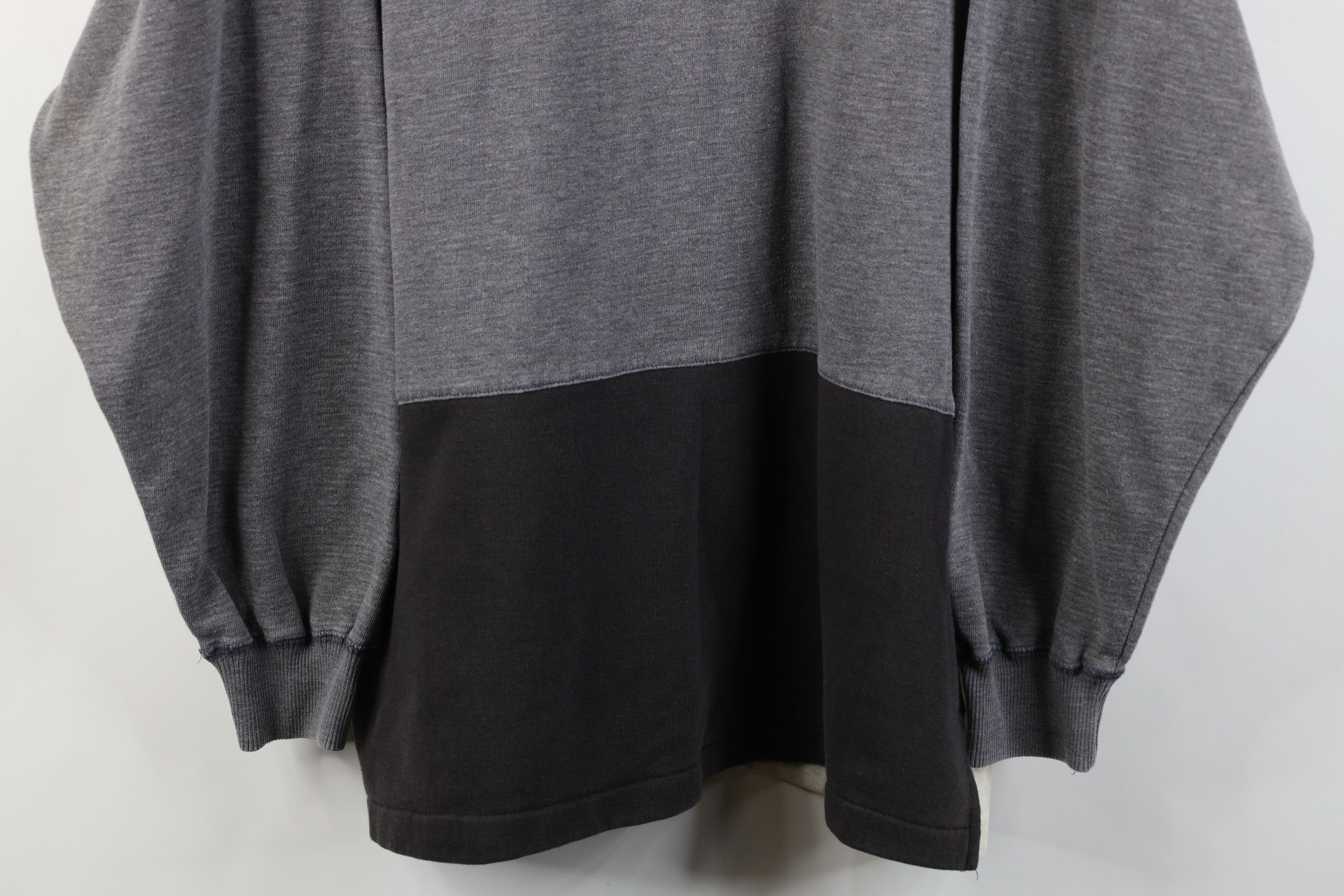 Vintage Vintage 90s Streetwear Block Collared Half Zip Sweatshirt Size US XL / EU 56 / 4 - 3 Thumbnail