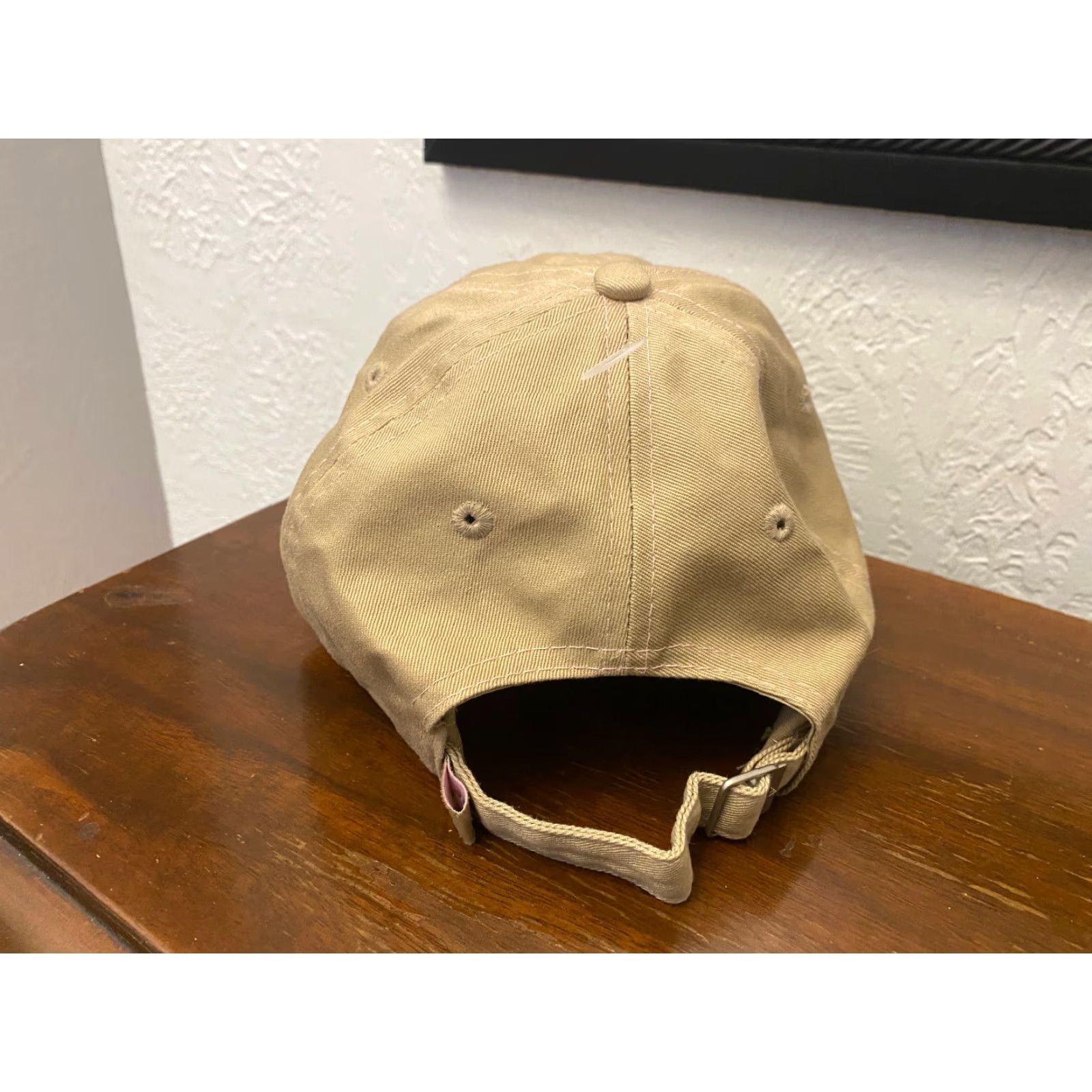 Adidas adidas Baseball Cap Hat Beige Tan With Pink Logo Strapback B55 Adjustable Women One Size Beige Embroidered Logo Adjustable Cap Size ONE SIZE - 5 Thumbnail