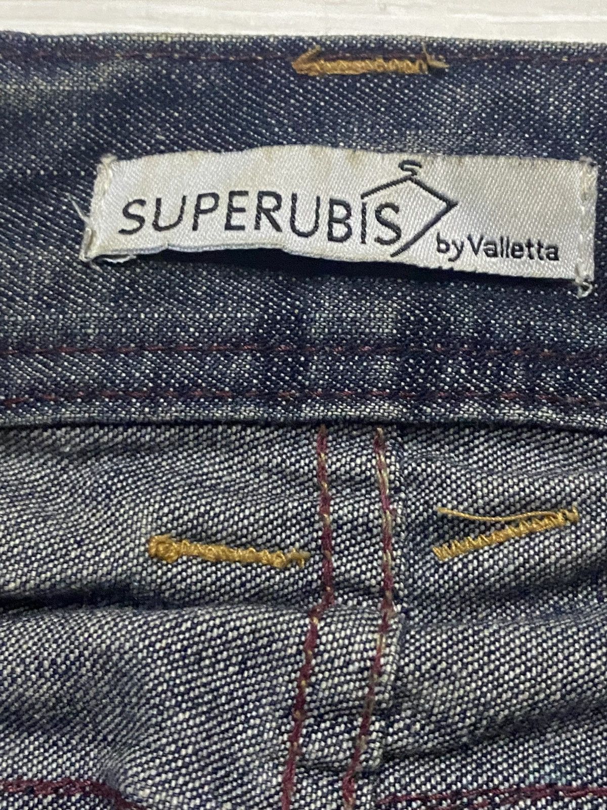 Japanese Brand Vintage Superrubis Mud Wash Thunder Loose Jeans Size US 32 / EU 48 - 10 Thumbnail