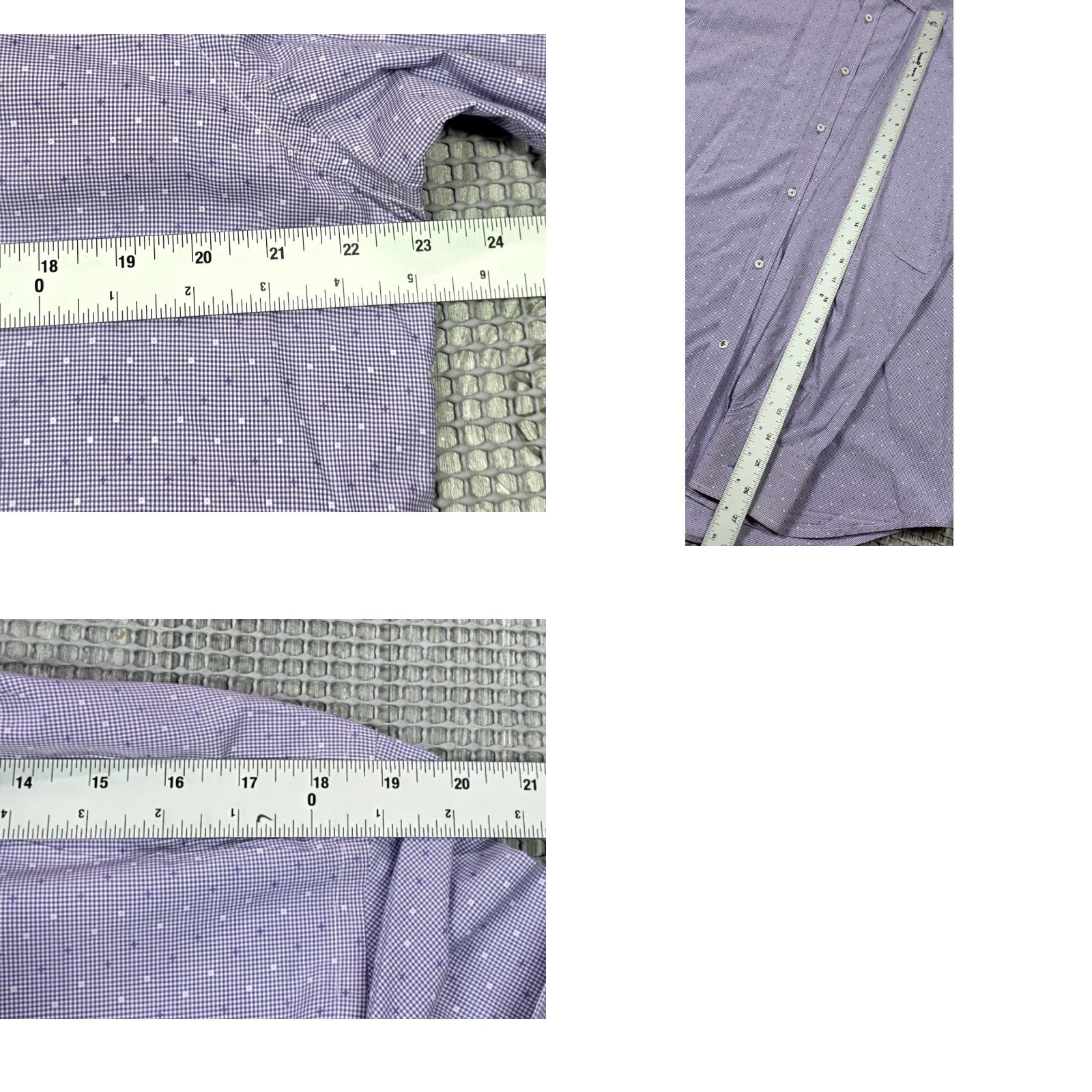 Robert Graham Robert Graham Long Sleeve Button Up Dress Shirt Purple Geometric Men L 42-16.5 Size US XL / EU 56 / 4 - 9 Thumbnail