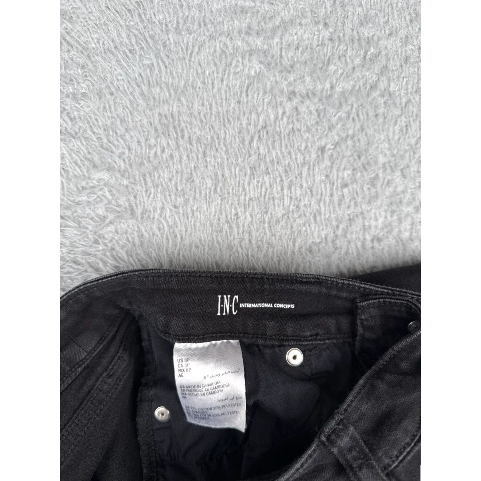 Vintage INC International Concepts Jeans Women 8P Black Denim Bootcut Cotton Blend 28x29 Size 30" / US 8 / IT 44 - 7 Thumbnail