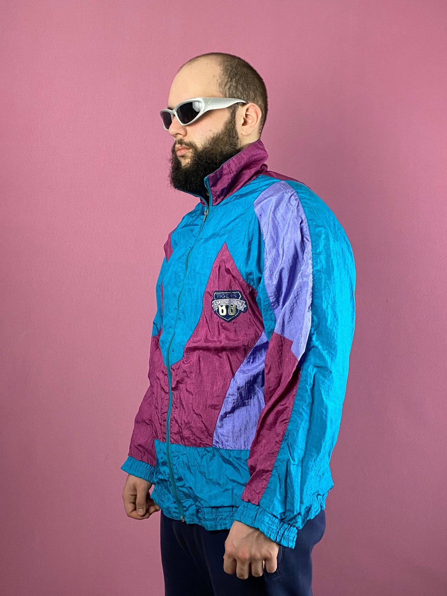 Vintage 90s Vintage Men's Windbreaker Jacket - L Size US L / EU 52-54 / 3 - 1 Thumbnail
