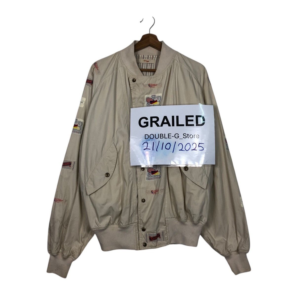 Japanese Brand 📌Vintage Bomber Jacket Karl Helmut Patches Issey Miyake Size US L / EU 52-54 / 3 - 1 Thumbnail