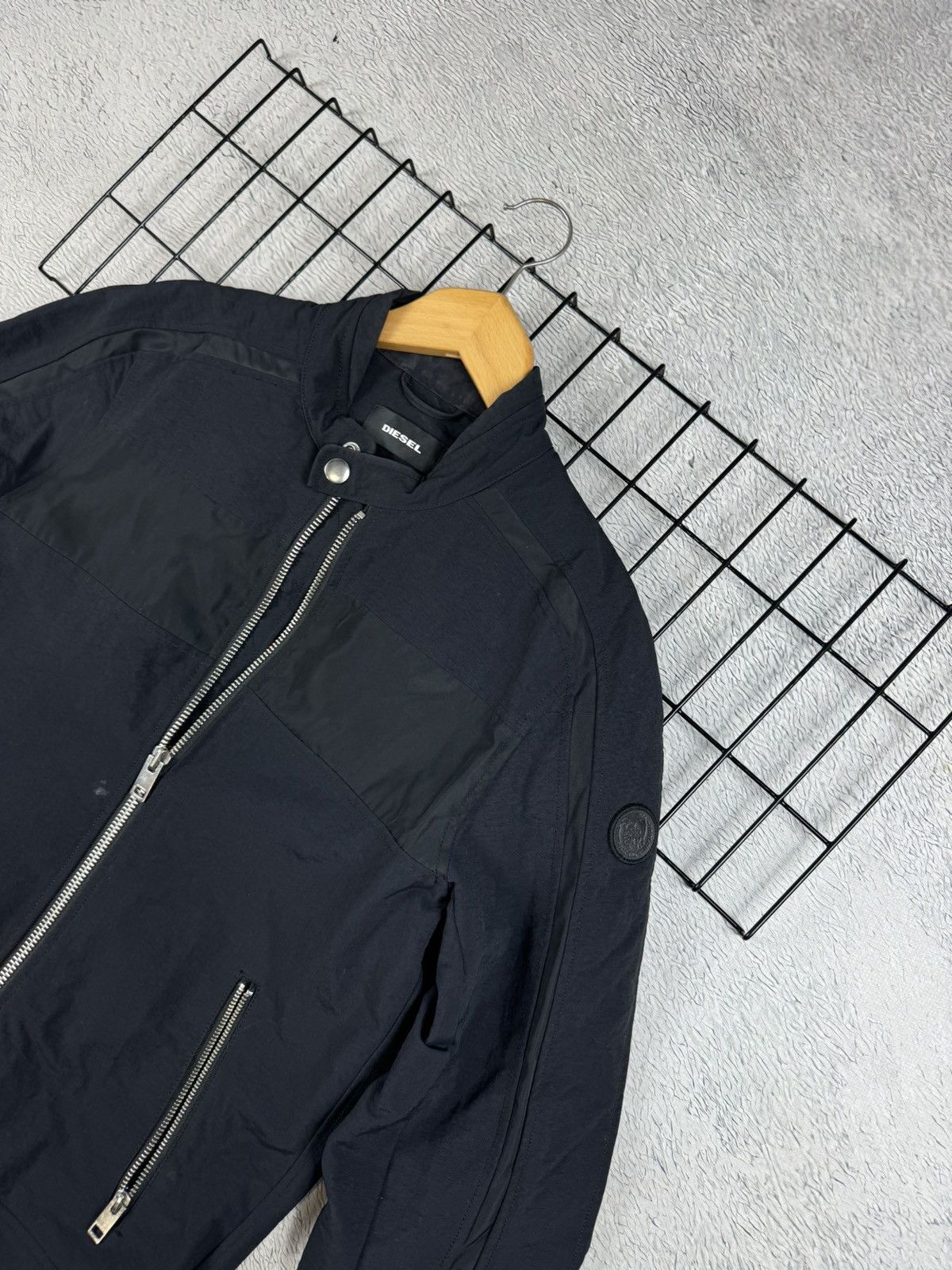 Diesel Diesel Racing Cowhide Leather Moto Racer Nylon Jacket L size Size US L / EU 52-54 / 3 - 2 Thumbnail