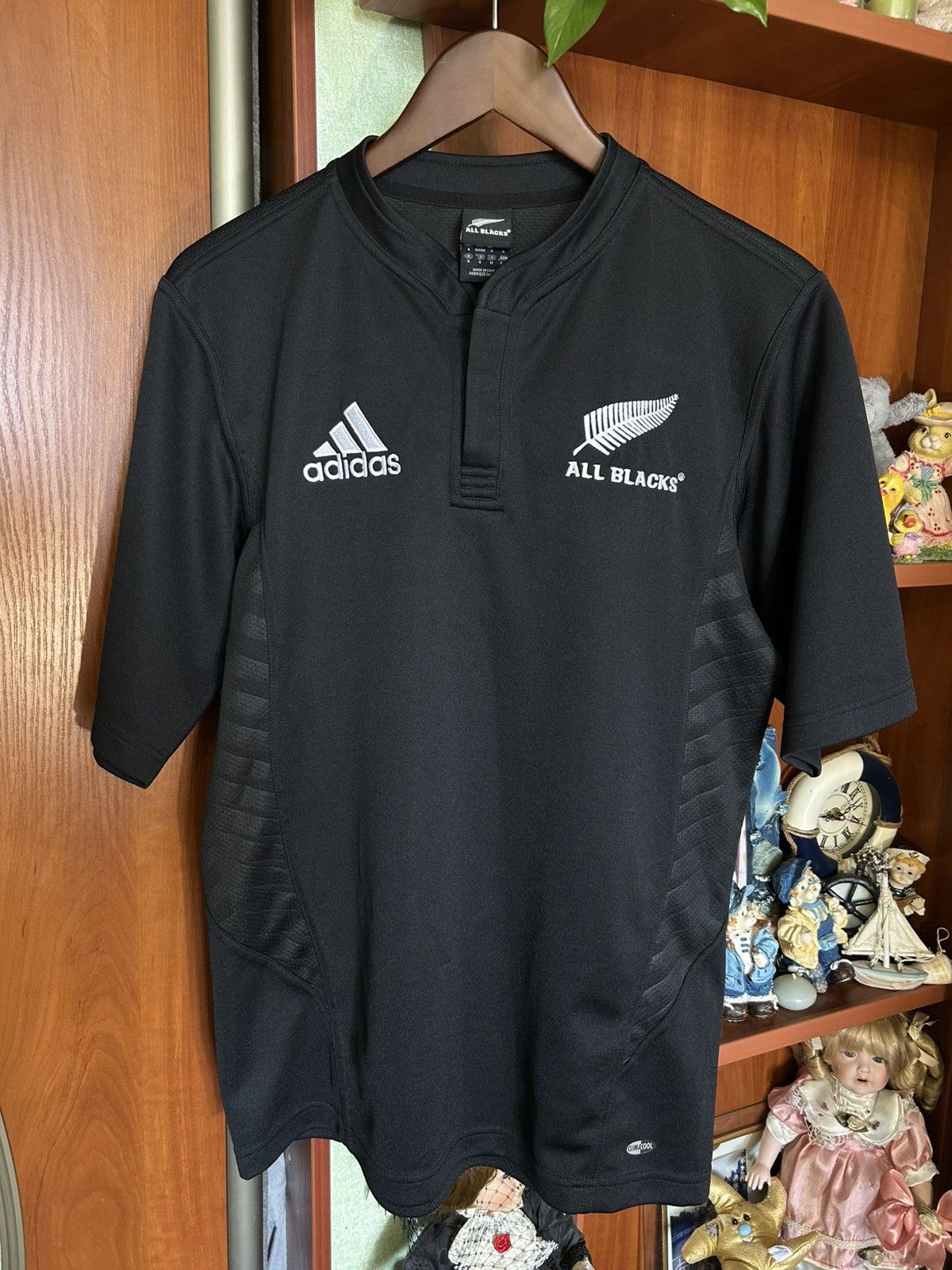 Adidas New Zealand All Blacks 2008/2009 Adidas Rugby Shirt Jersey Size US S / EU 44-46 / 1 - 1 Thumbnail