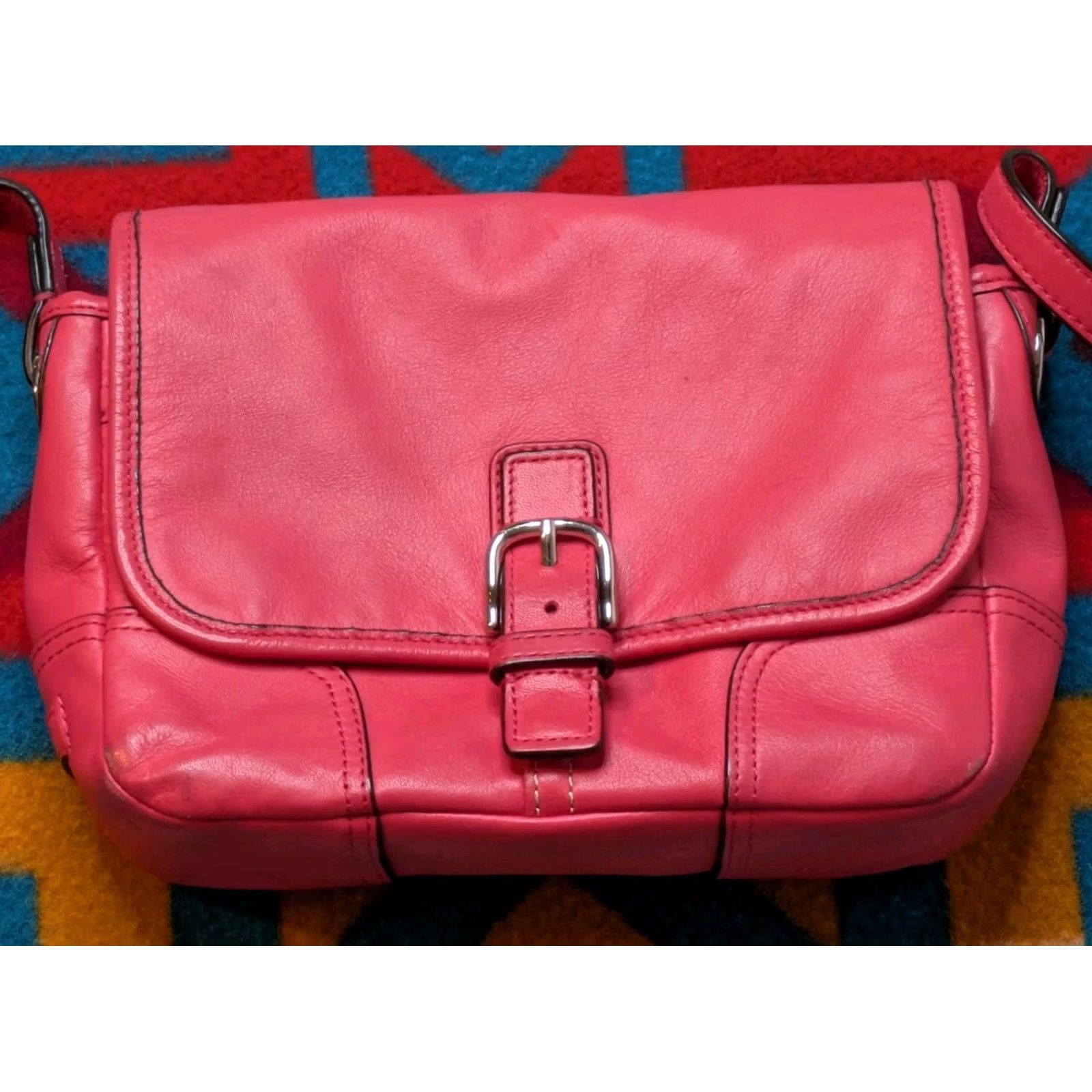 Coach Coach Hadley Crossbody Purse Medium Leather Pink Shoulder Strap Womens Size ONE SIZE - 2 Thumbnail