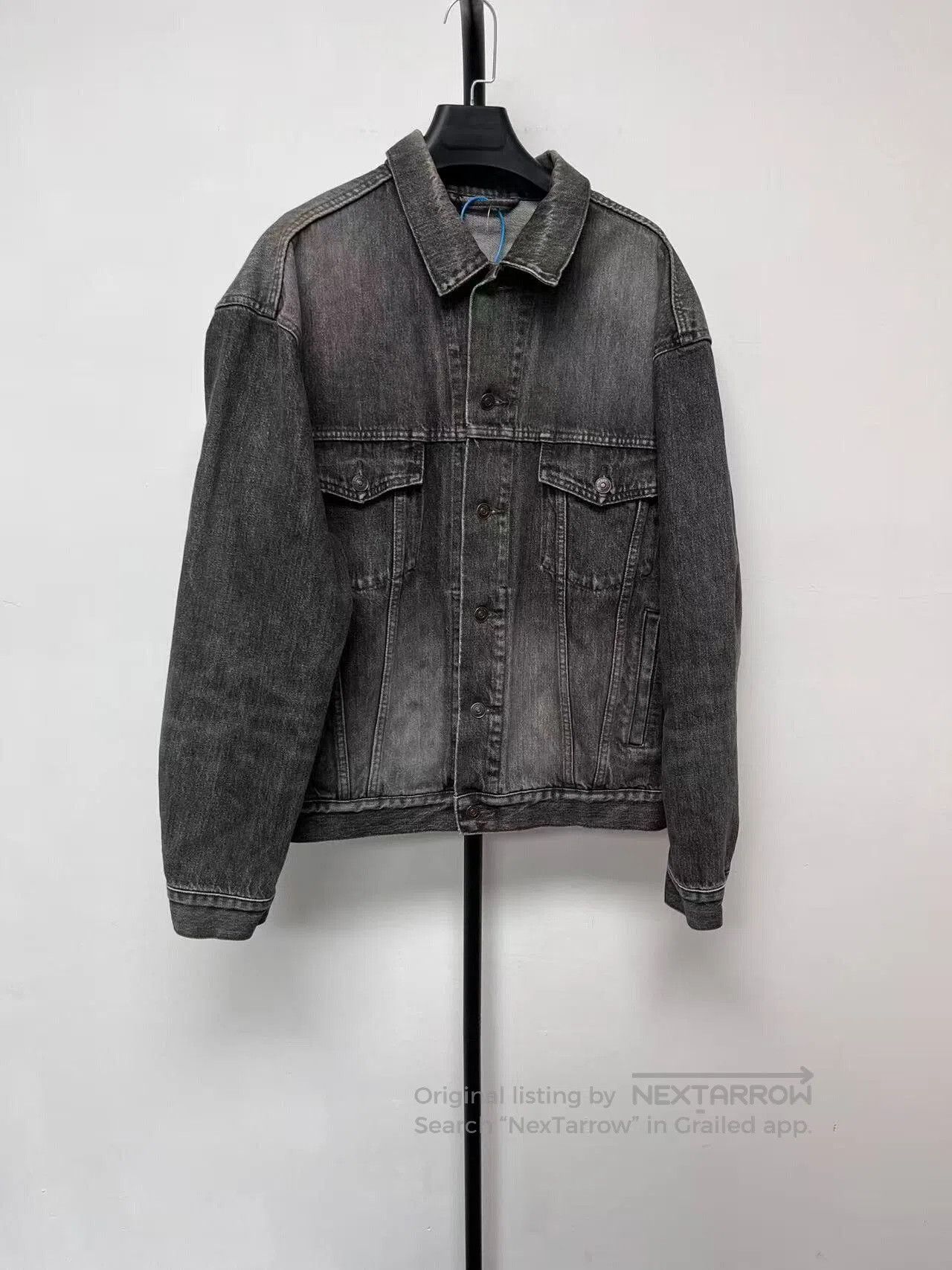 Balenciaga Balenciaga Logo Letter Denim Jacket. Size US XXS / EU 40 - 2 Thumbnail