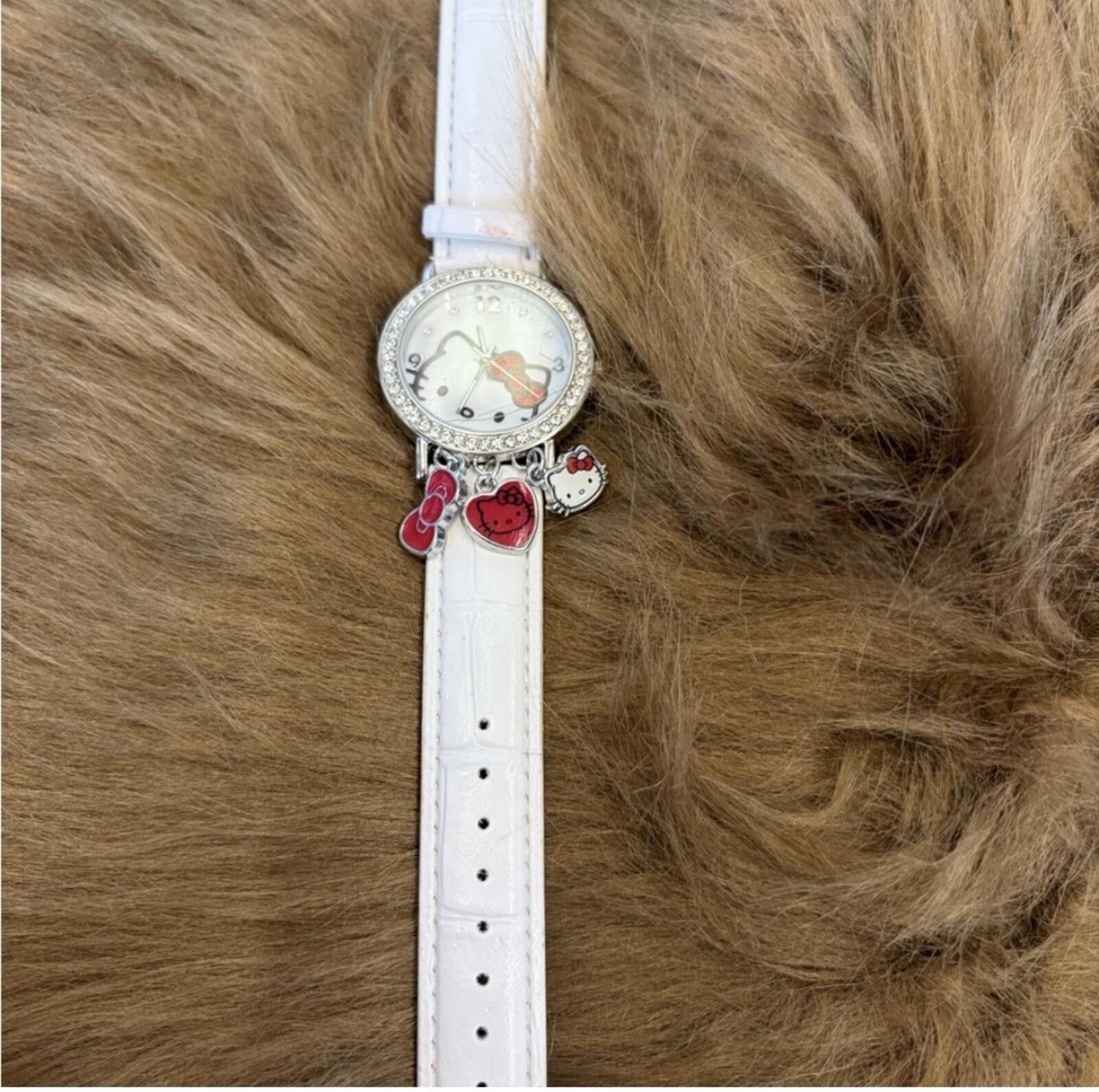 Other Sanrio White Watch with Hello Kitty Charms Size ONE SIZE - 1 Thumbnail