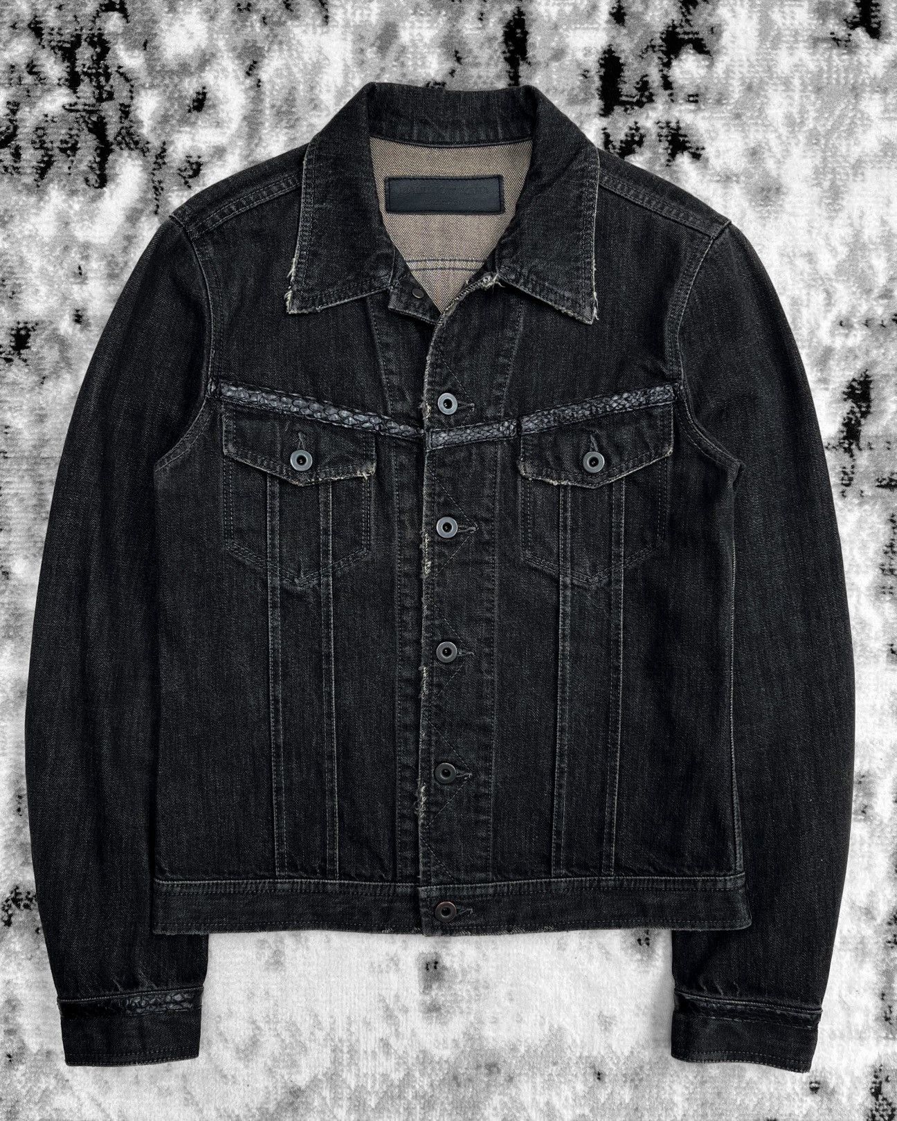 image of Backlash x Isamu Katayama Backlash 00S Python Jacket in Black, Men's (Size Medium)