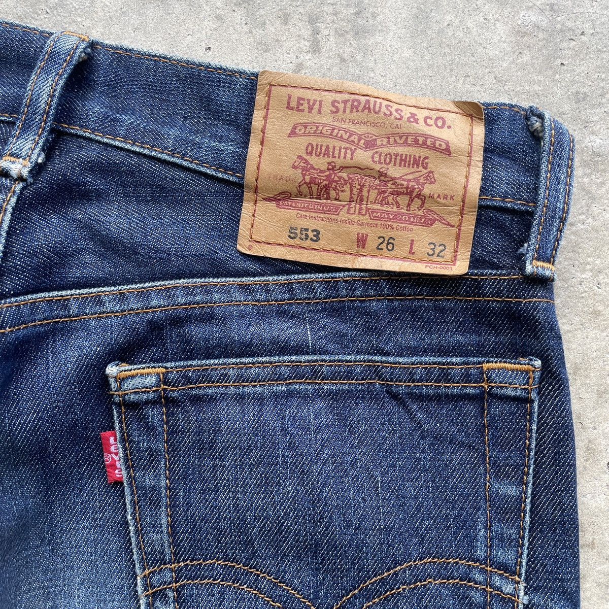 Levi's Vintage Clothing Vintage Levi’s 553 Faded FLARE Distressed BOOTCUT Jeans Pant Size US 28 / EU 44 - 10 Thumbnail